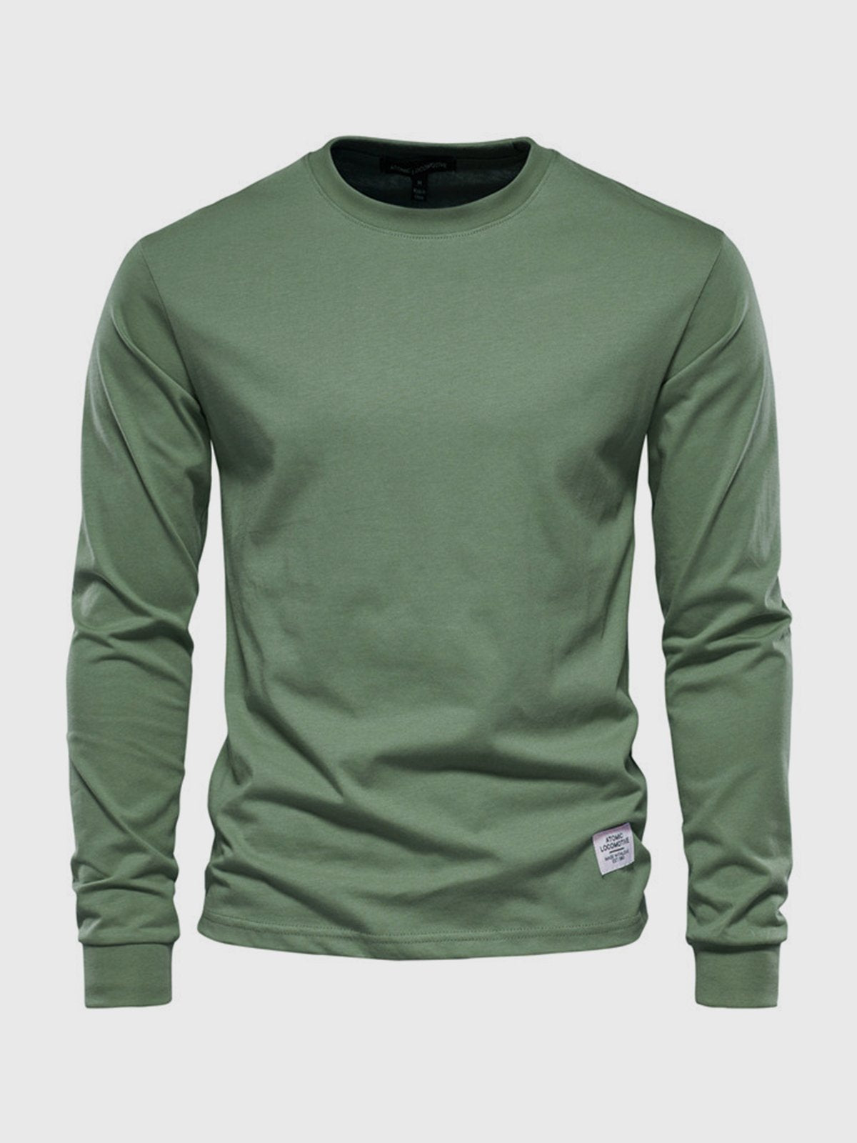 Heren Katoenen Longsleeve met Ronde Hals Comfortabel