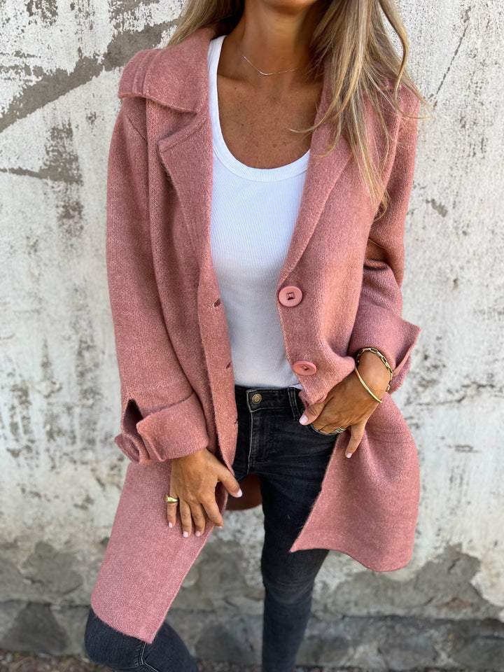 Damesjas Lange Casual Stijlvol met Revers - StudioMarella