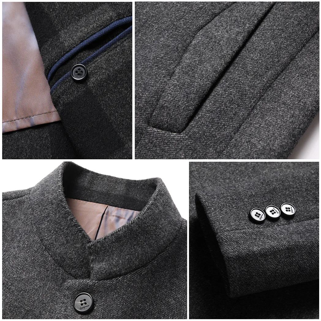 Levi | Exclusieve wollen overjas voor heren in de kleur Bruin voor heren in Heritage stijl ideaal voor de herfst.