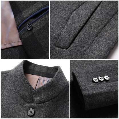 Levi | Exclusieve wollen overjas voor heren in de kleur Bruin voor heren in Heritage stijl ideaal voor de herfst.