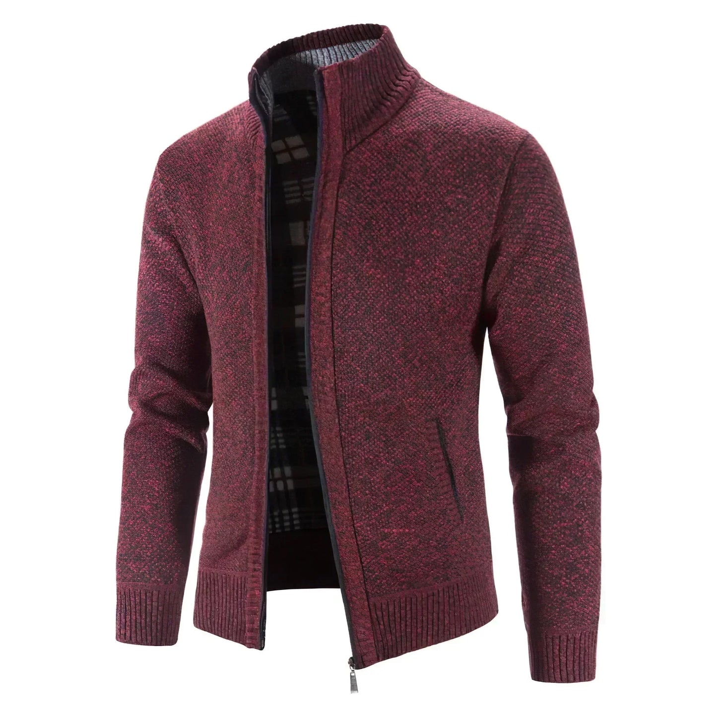 Heren Vest Grofgebreid Rits Vest Warm en Stijlvol