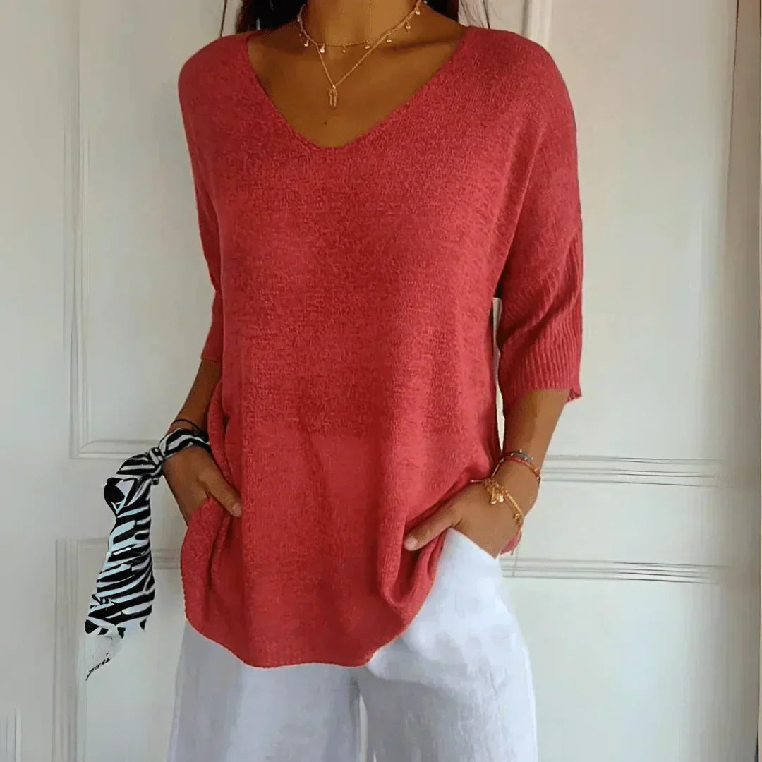 Vrouwelijke Elegant Blouse Relaxed Fit - StudioMarella