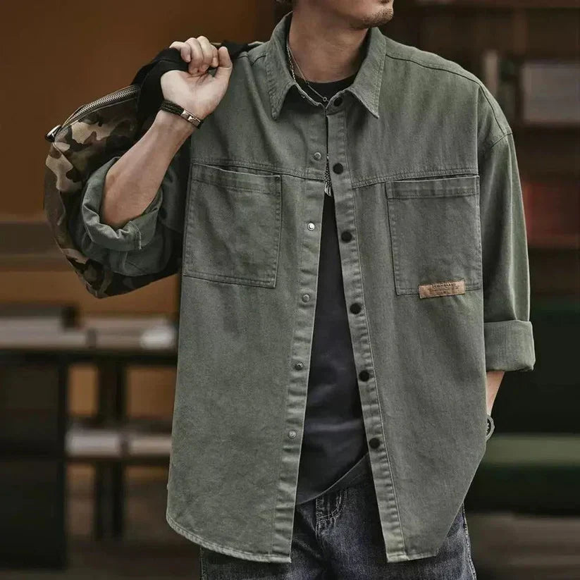 Oversize Mannen Overhemd Casuele Stijl - StudioMarella