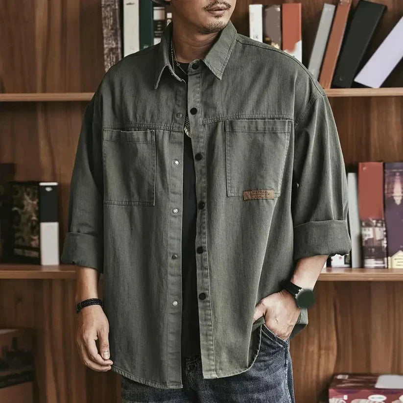 Oversize Mannen Shirt Casual Katoen
