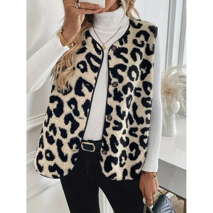 Dames Bontjas Leopardepotlood jas Elegant - StudioMarella