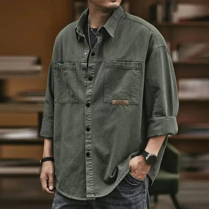 Oversize Mannen Shirt Casual Katoen