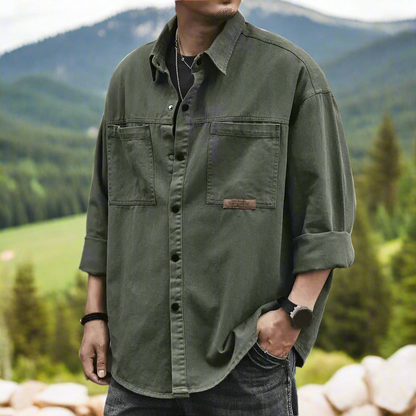 Oversize Mannen Shirt Casual Katoen