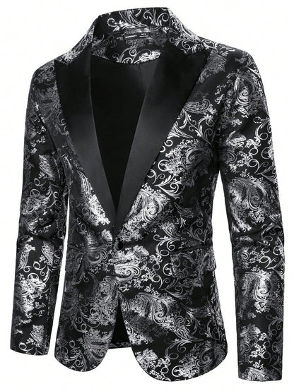 Mannen Blazer Paisley Patroon Feestelijk Design - StudioMarella