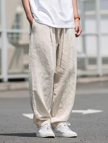 Herense relaxed fit linnen broek comfortabel ademend - StudioMarella