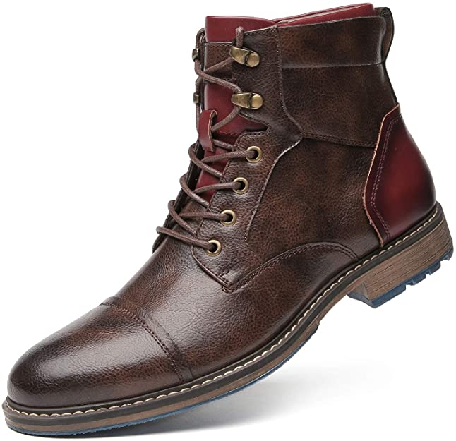 Heren Leren Boots Robuust met Rits en Veters