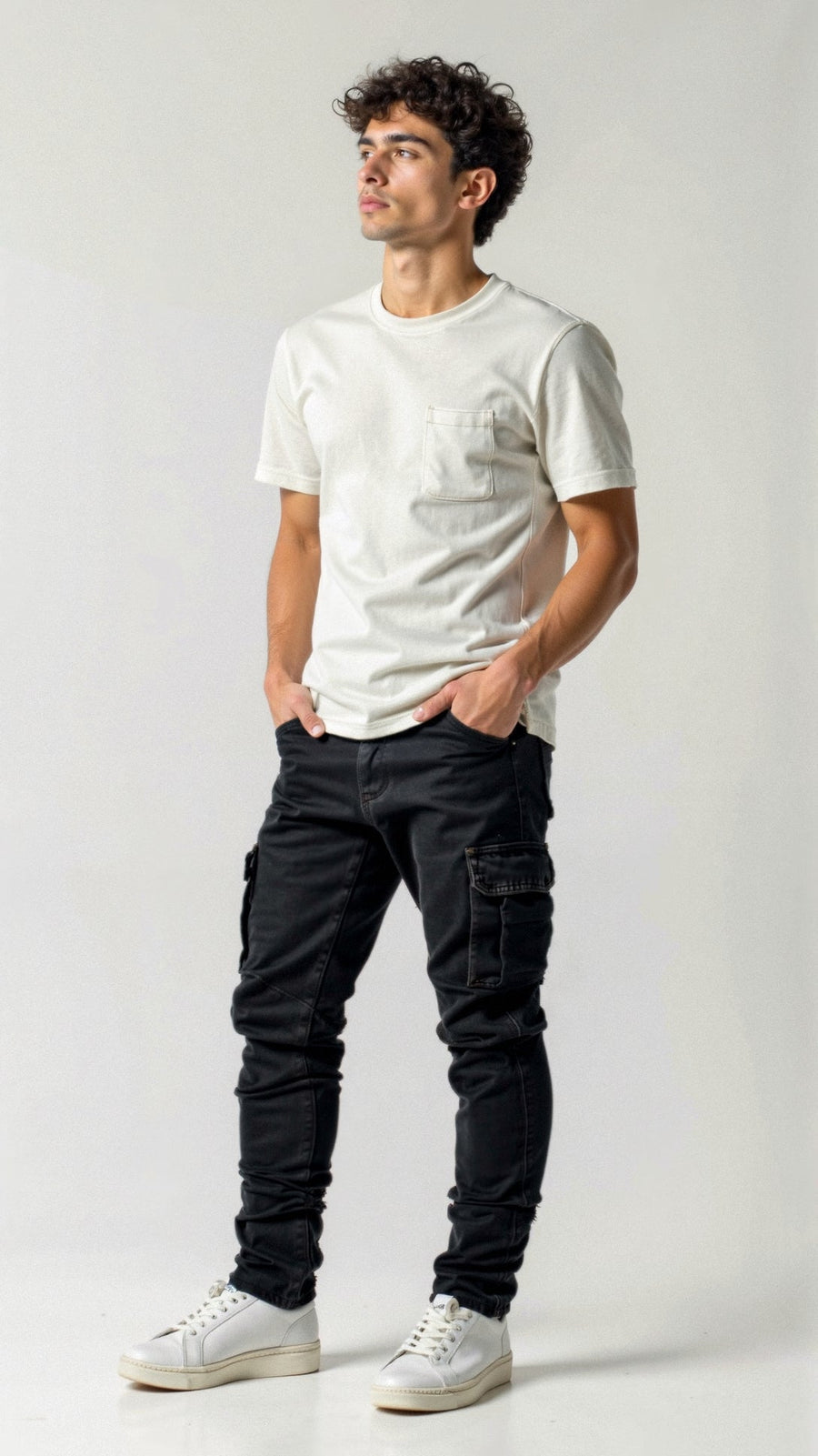 Herense Skinny Cargo Broek - Stretch Stof en Veel Opbergmogelijkheden