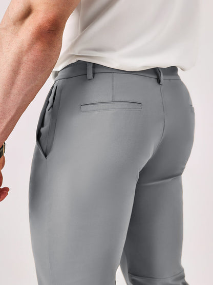 Mike | Slanke broek in de kleur Bruin voor heren in stijl geschikt voor alle seizoenen.