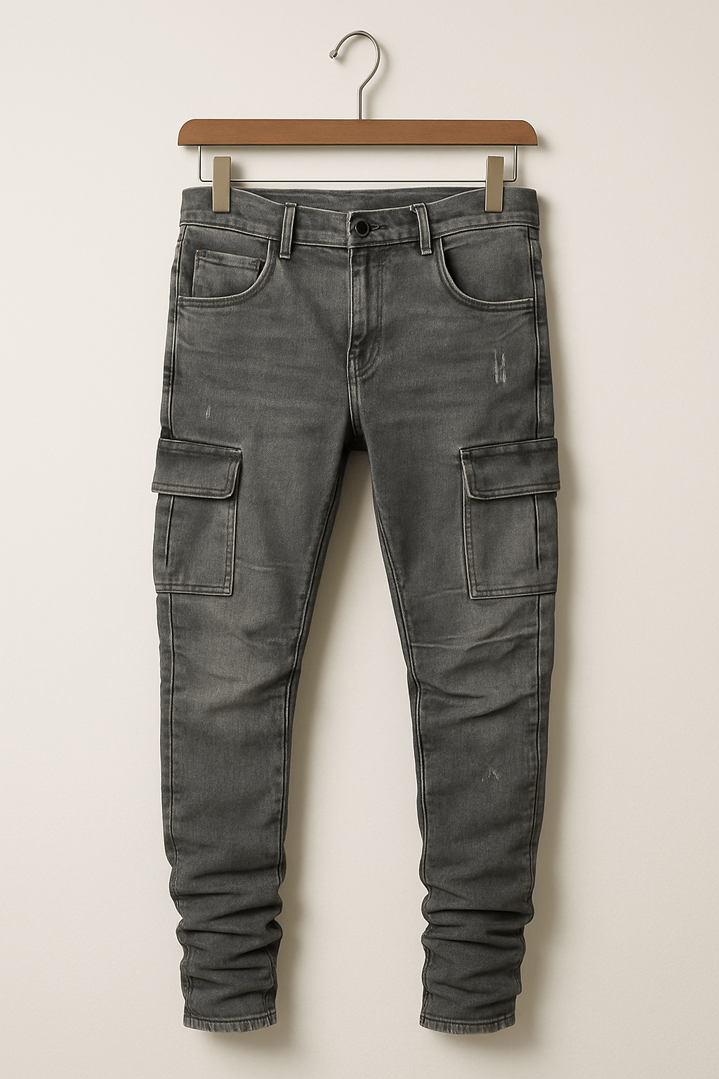 Heren Jeans Cargo Stretch Slim Fit Met Veel Zakken