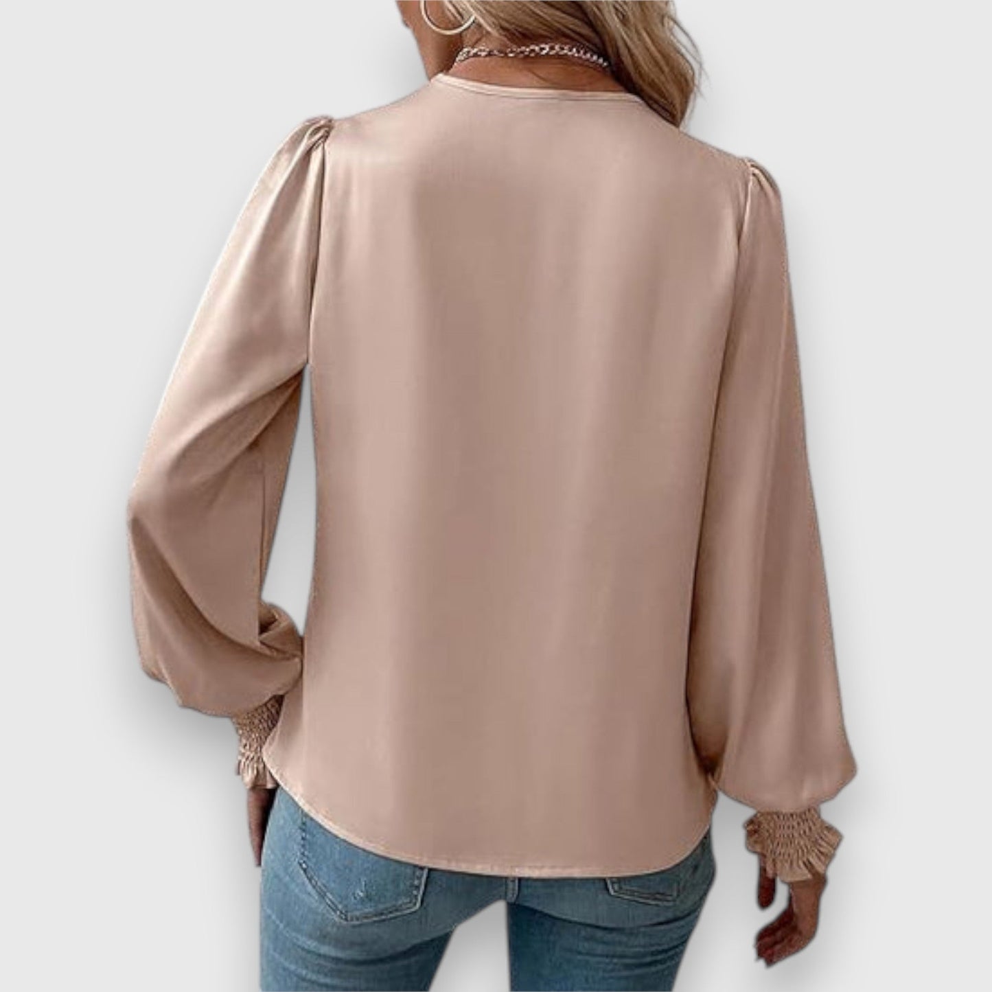 Dames Blouse Satijn Regular Fit
