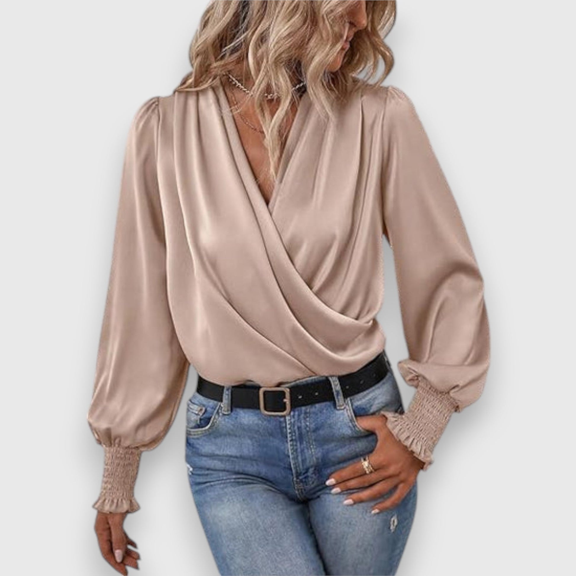 Dames Blouse Satijn Regular Fit - StudioMarella