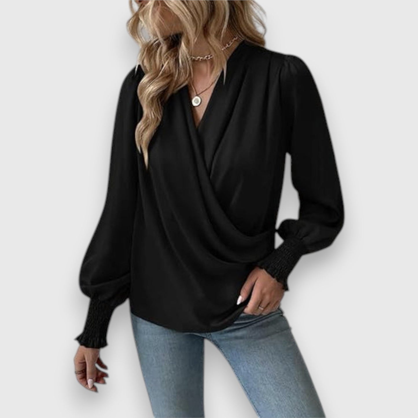 Dames Blouse Satijn Regular Fit