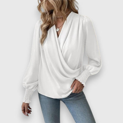 Dames Blouse Satijn Regular Fit