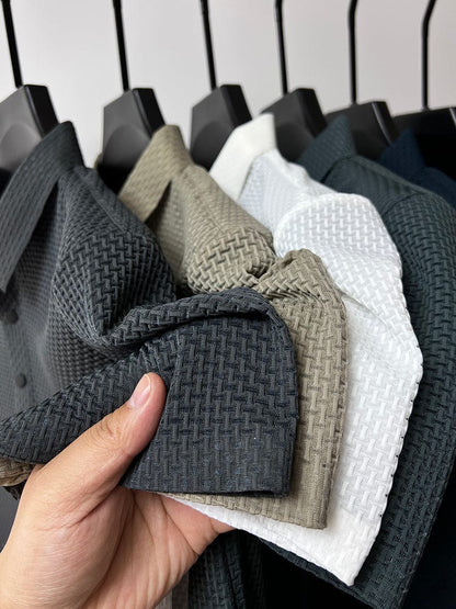 Heren Polo Shirt met Structuur en Comfortabele Pasvorm