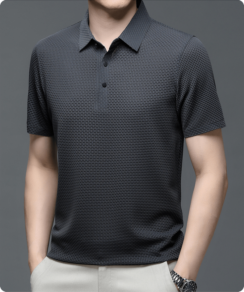 Heren Polo Shirt met Structuur en Comfortabele Pasvorm - StudioMarella