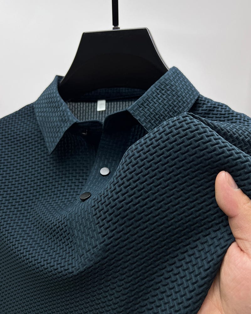 Heren Polo Shirt met Structuur en Comfortabele Pasvorm