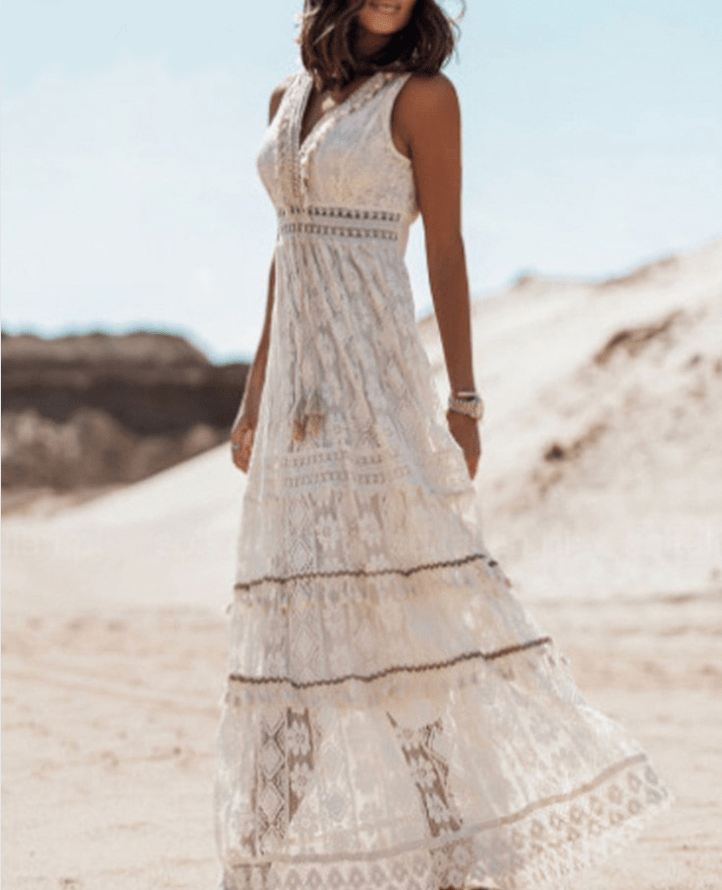 Dames Maxi Jurk Bohemien Stijl Losse Pasvorm
