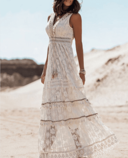 Dames Maxi Jurk Bohemien Stijl Losse Pasvorm