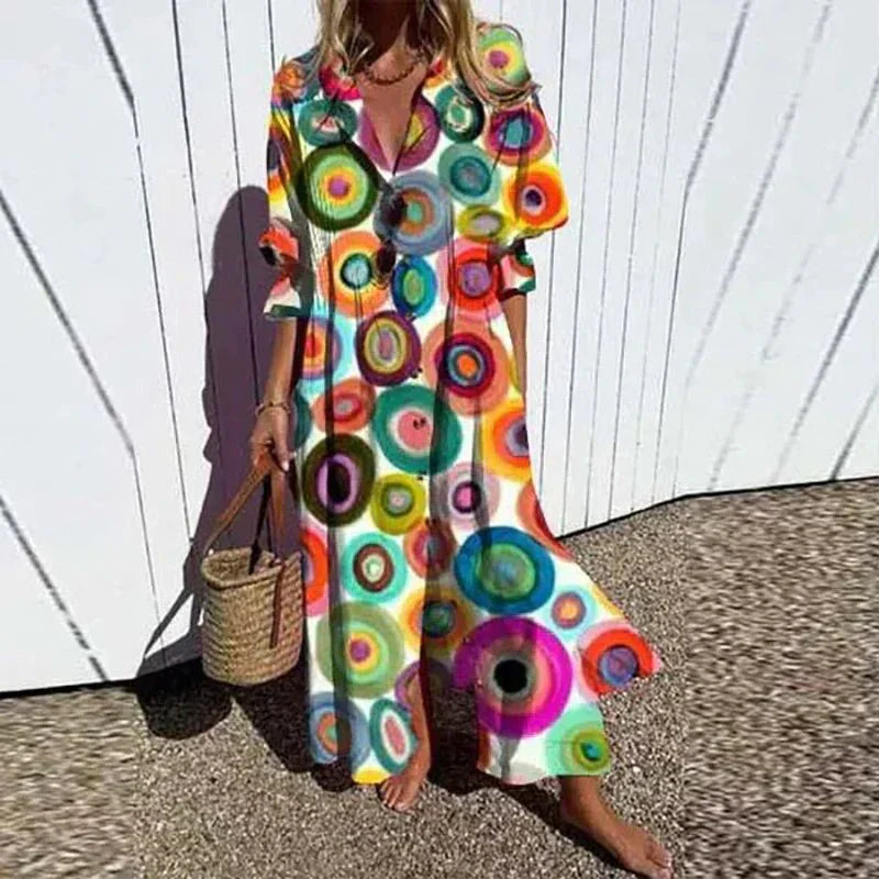 Dames Boho Jurk Losse Pasvorm