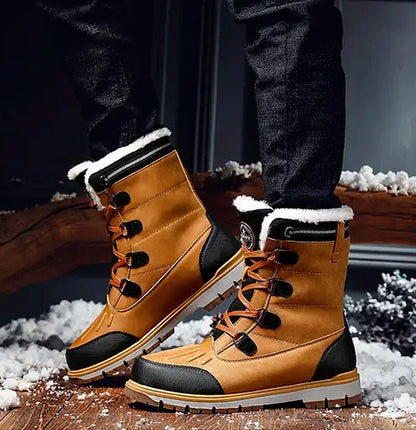 Heren Winterlaarzen Warm Gevoerd Waterdicht met Antislipzool