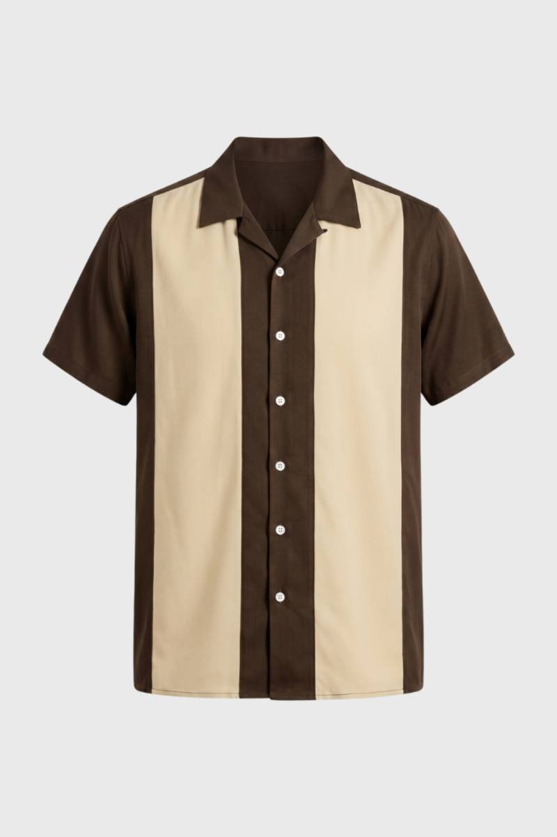 Korte Mouwen Overhemd Heren Retro Vintage Look - StudioMarella