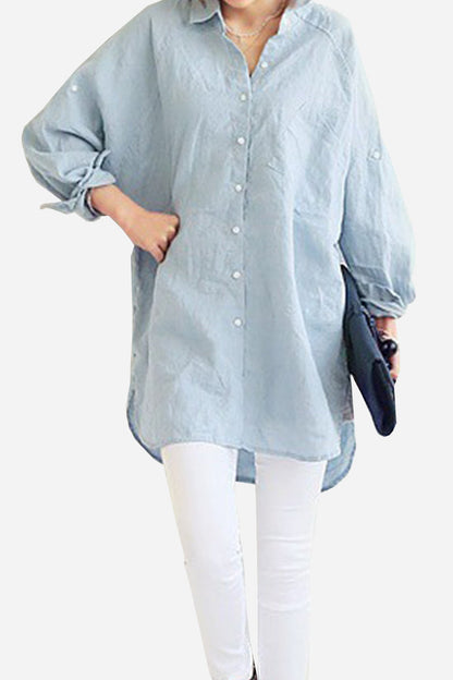 Oversized Linnen Blouse voor Vrouw