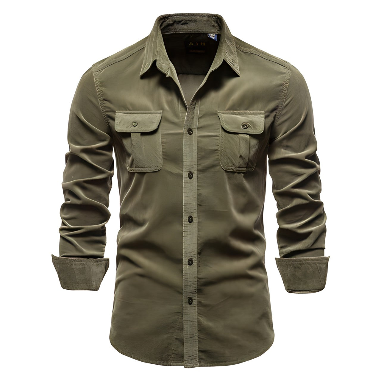 Heren Blouse Lange Mouwen Borstzakken Casual Stijl