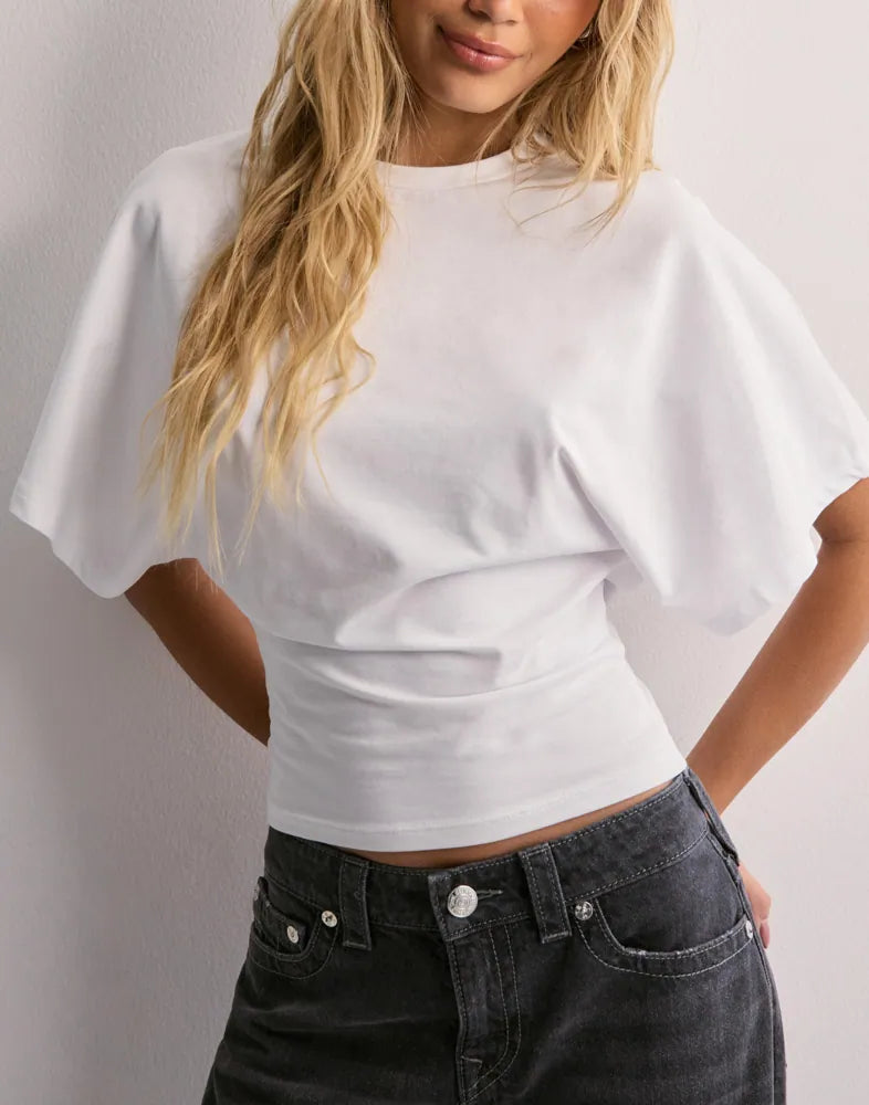 Dames T-shirt Met Brede Mouwen Zacht en Comfortabel