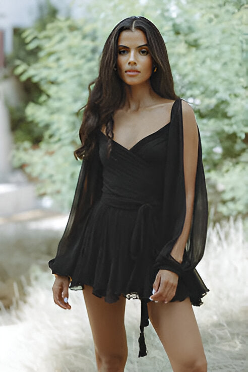 Vrouwelijke Zomerjurk Elegante Korte Mouw