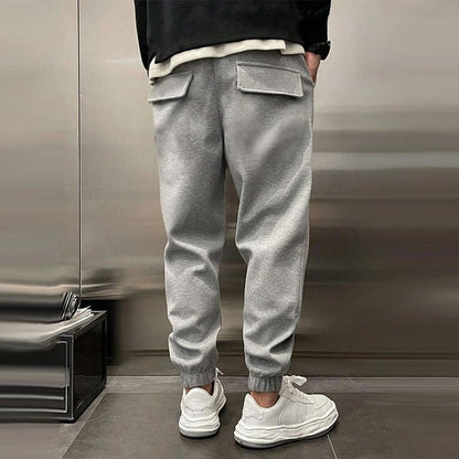 Herensportbroek Elastische Band Zwart Comfortabel Sportbroek