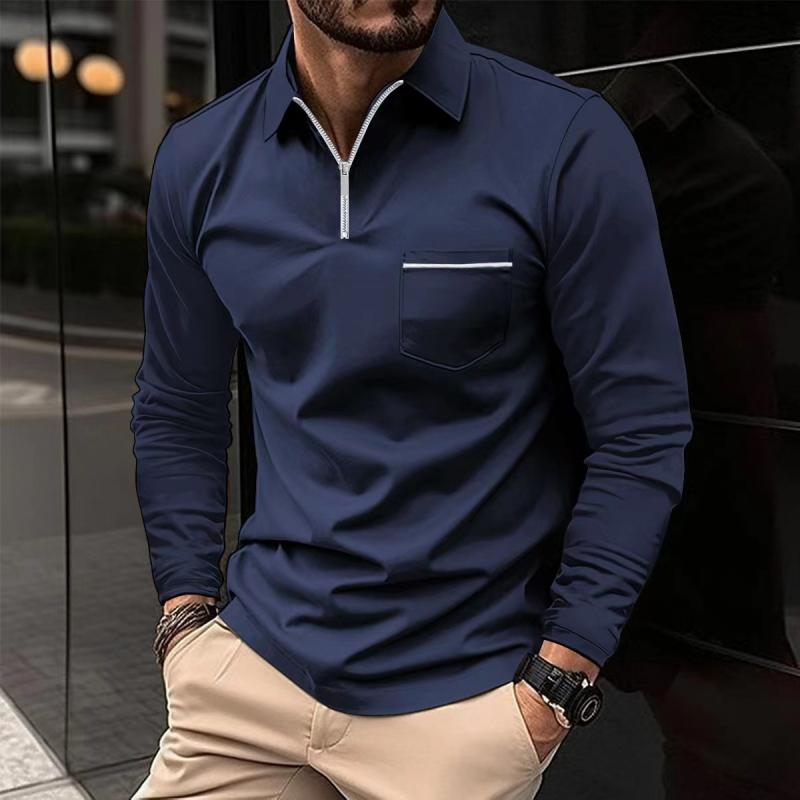 Heren Polo Shirt Lange Mouw Klassiek Design
