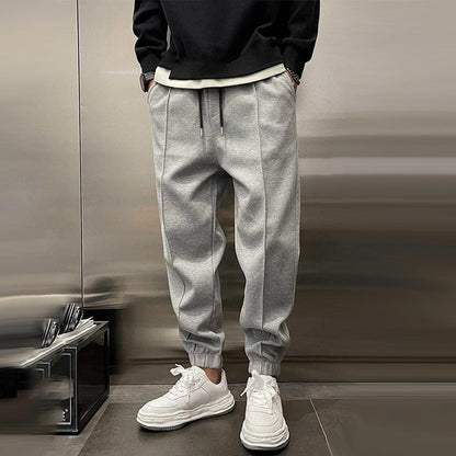 Herensportbroek Elastische Band Zwart Comfortabel Sportbroek