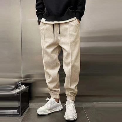 Herensportbroek Elastische Band Zwart Comfortabel Sportbroek