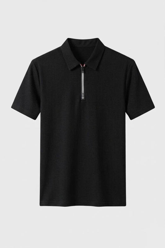 Heren Polo Shirt Klassiek Casual Met Rits - StudioMarella