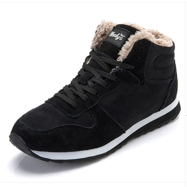 Heren Winterschoenen Hoge Sneakers Warm Bontvoering