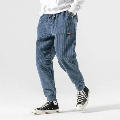 Heren Corduroy Broek Comfortabel Zittend Relaxt Model