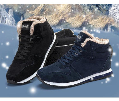 Heren Winterschoenen Hoge Sneakers Warm Bontvoering