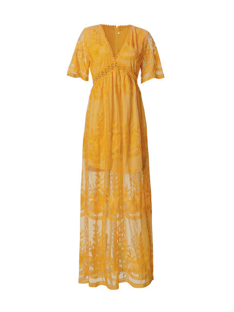 Elegante Avondjurk Lange Vloeiende Zomerjurk