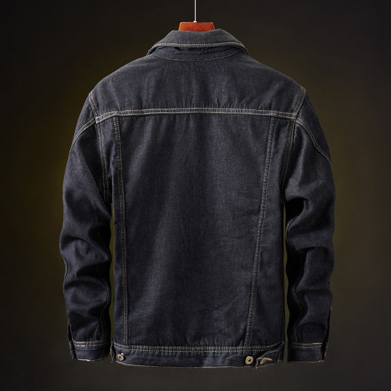Heren Denim Jas Sherpa Voering Warm en Stoer