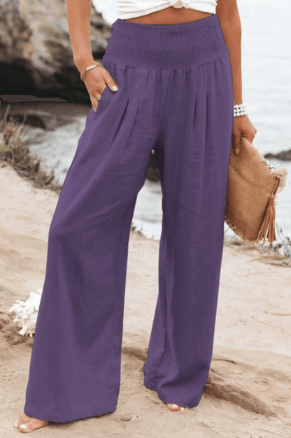 Vrouwen Palazzo Broek High Waist Comfortabel Elegante Stijl