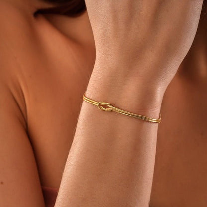 Liefdes Armband Simpele Knopen Zilver