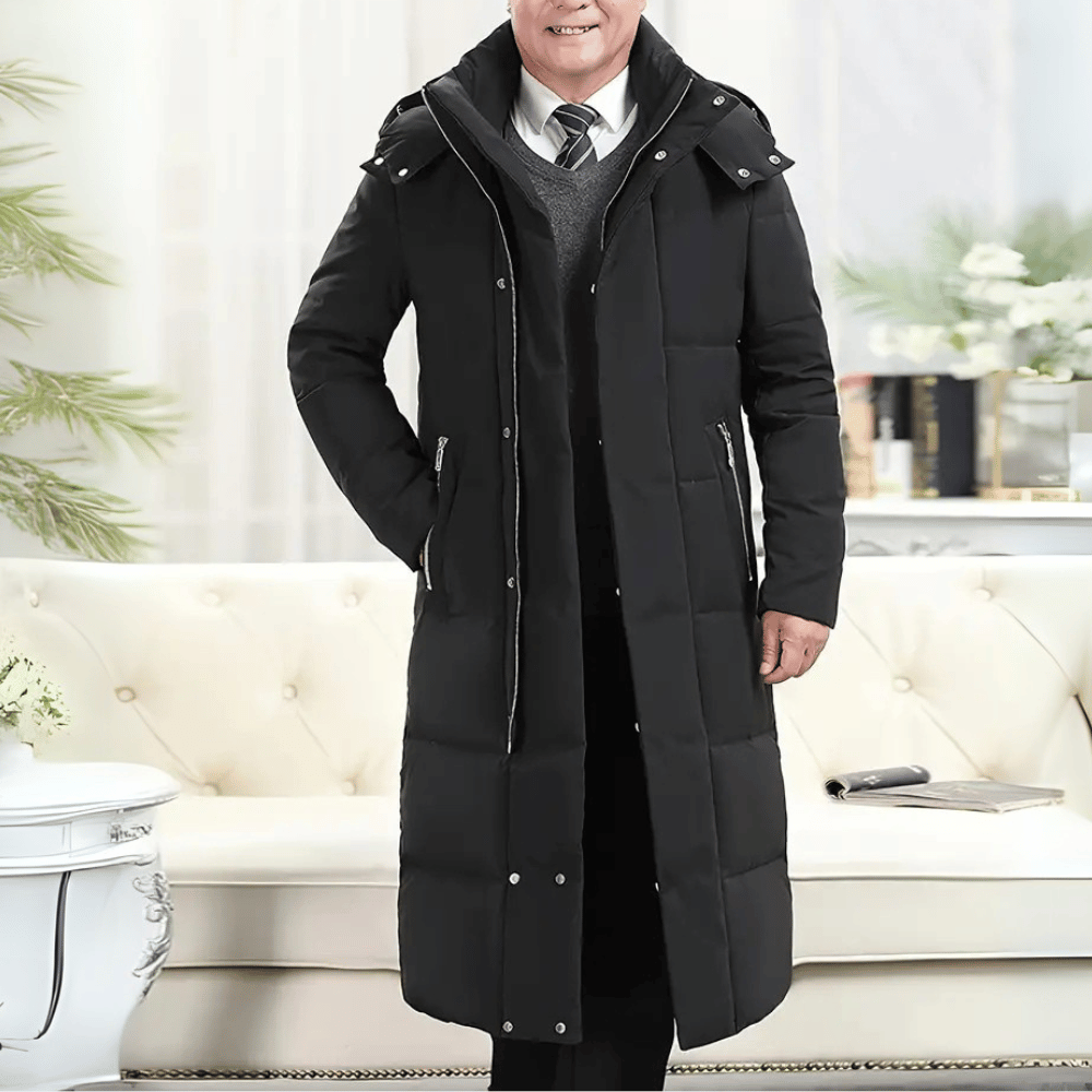 Elegante Leren Jacket met Kap