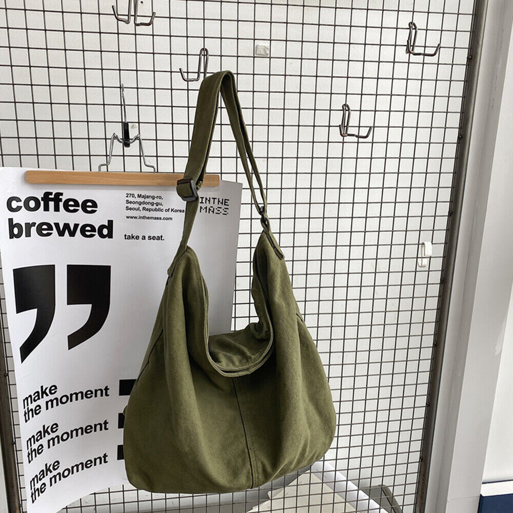Stijlvolle Canvas Schoudertas Oversized Modieus