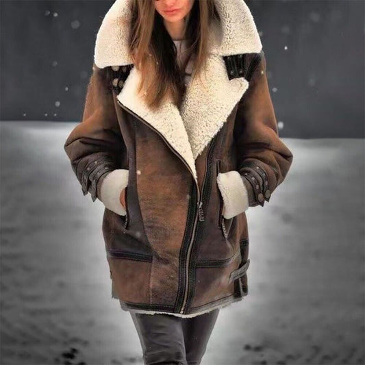 Dames Aviator Jas Shearling - Warme en Stoere Winterjas - StudioMarella