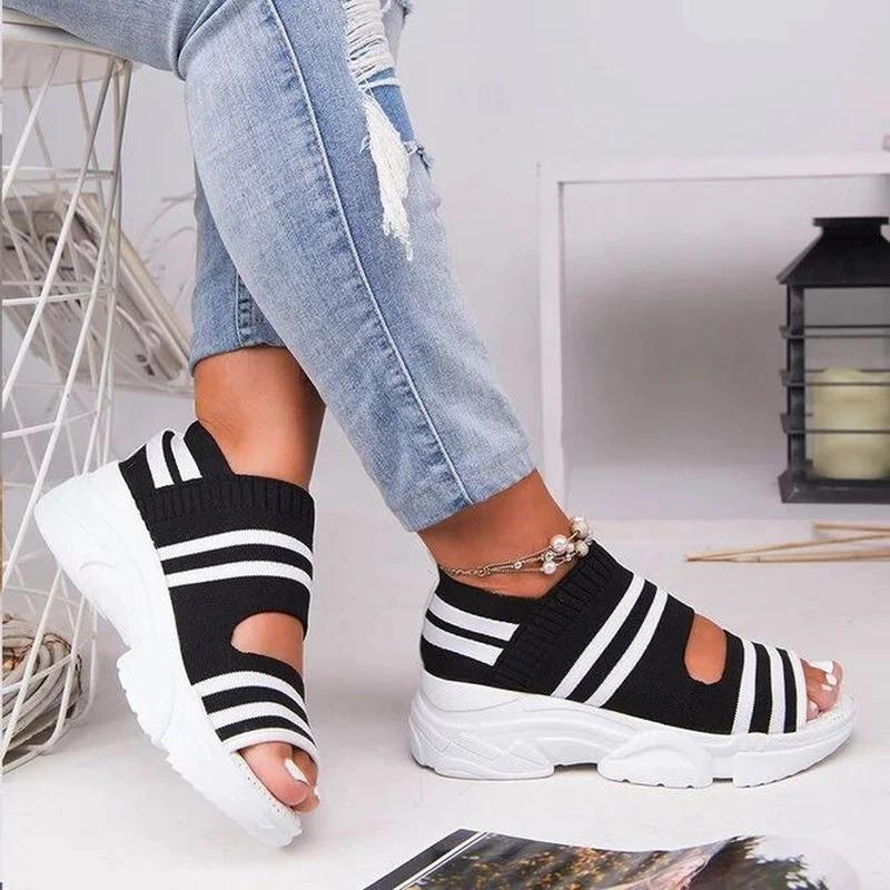 Orthopedische Sandalen Zwart Comfortabel Steunzool - StudioMarella