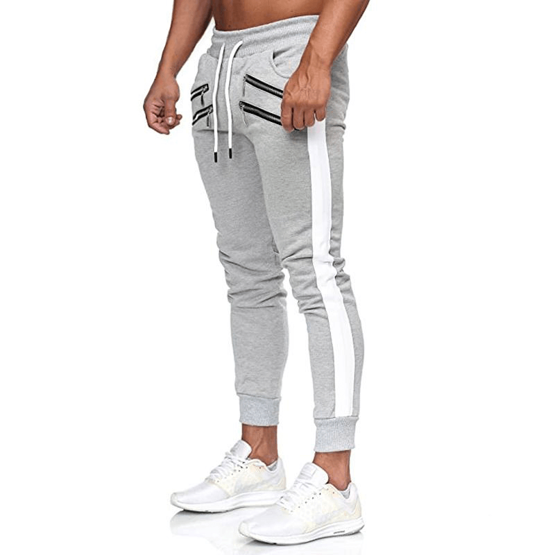 Joggingbroek Heren Zacht met Ritszakken en Elastische Band